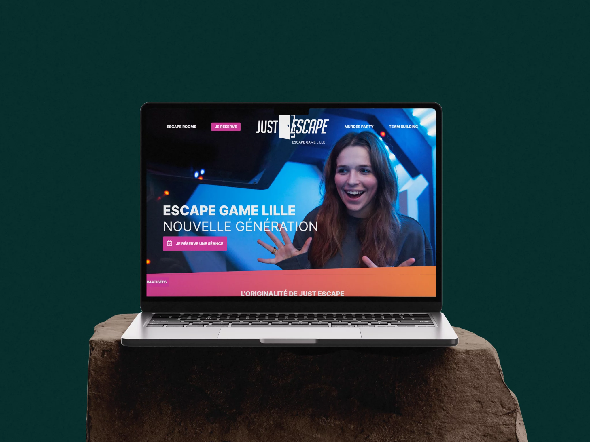 Site Internet Mockup Just escape